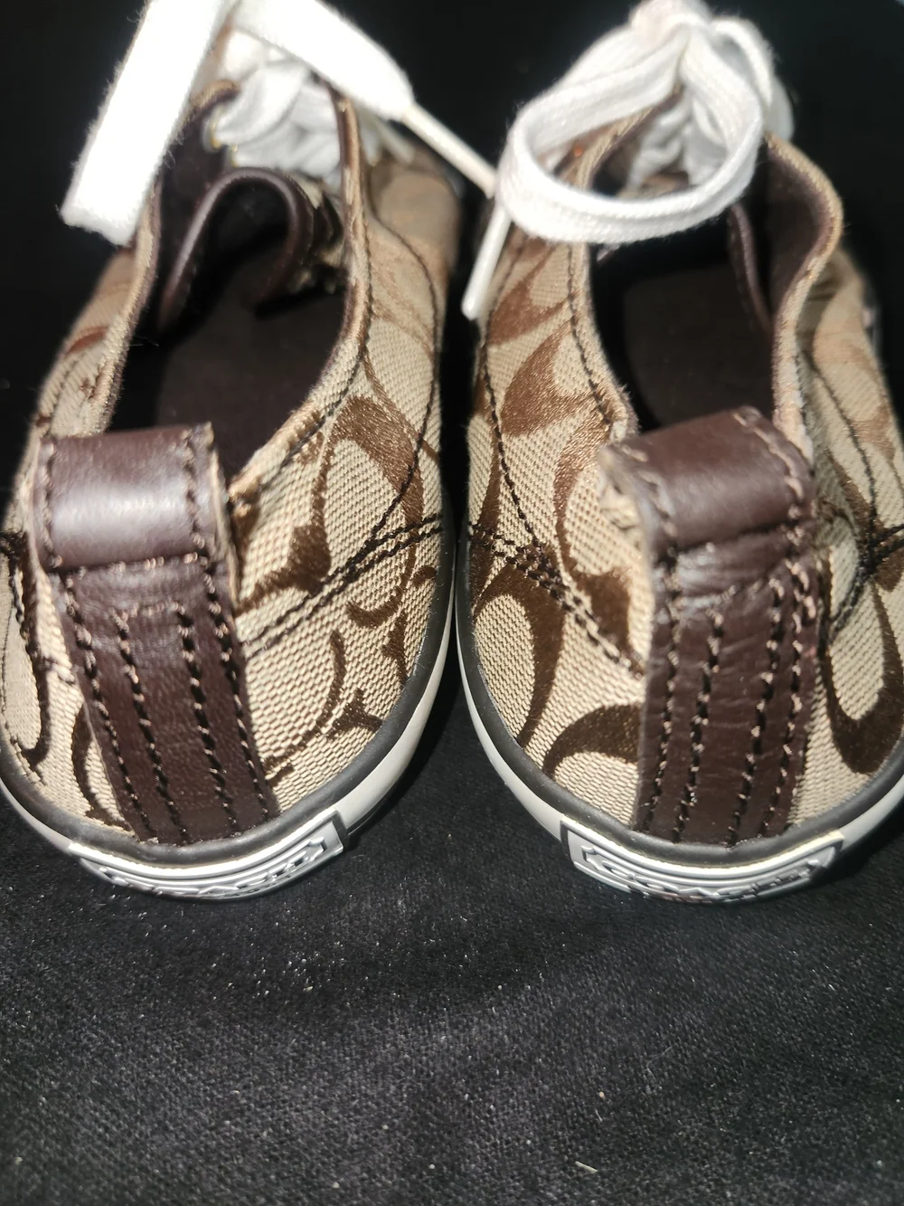 Coach Signature Canvas Sneakers in Brown and White